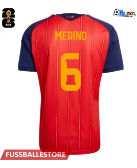 Günstige Spanien Mikel Merino #6 Heimtrikot WM 2026 Kurzarm